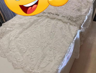 Nachher gereinigtes Kleid